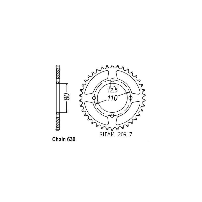 Corona Cb 750 Four 1978 - 630 - 41 Denti - Simile a JTR333