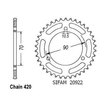 Corona Cr 80 Rb 1981 - 420 - 47 Denti - Simile a JTR239