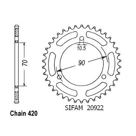 Corona Cr 80 Rb 1981 - 420 - 47 Denti - Simile a JTR239