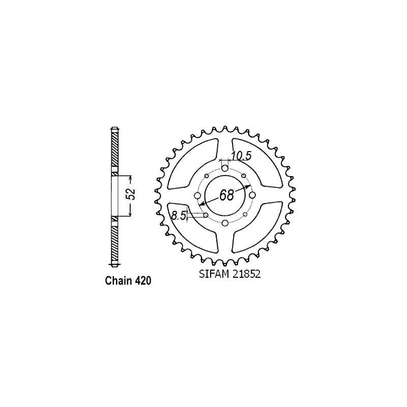 Corona 80 Ae/Ar 1981-1993 - 420 - 43 Denti - Simile a JTR801