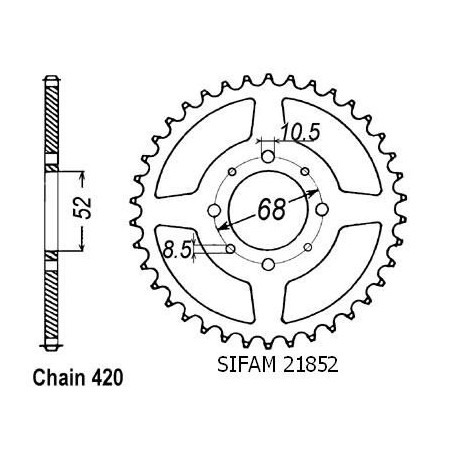 Corona 80 Ae/Ar 1981-1993 - 420 - 43 Denti - Simile a JTR801