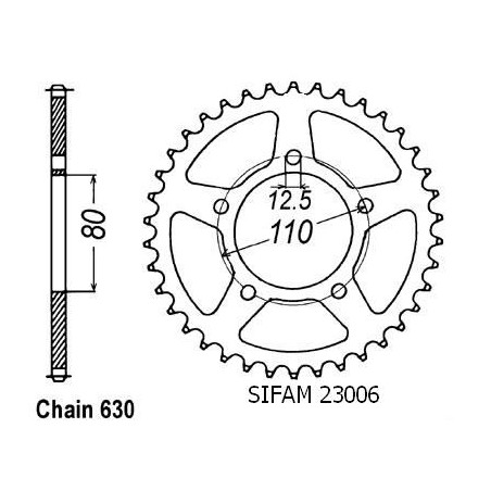 Corona Cbx 1000 Z 1979-1980 - 630 - 35 Denti - Simile a JTR336