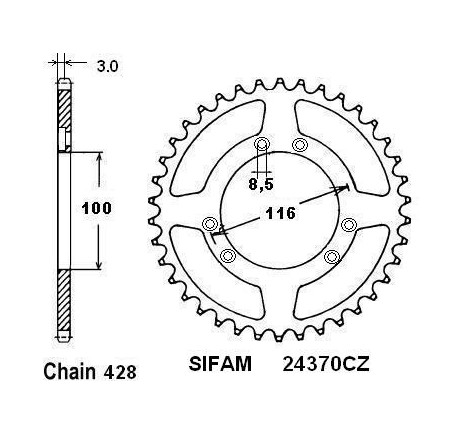 Corona Beta 50 Rr 03-04   Passo428/Z52