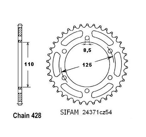 Corona Beta 50 Rk6 1994-1998 - 428 - 52 Denti - Simile a JTR4371