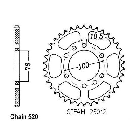 Corona Dr 750 Big 1988 - 520 - 48 Denti - Simile a JTR1825