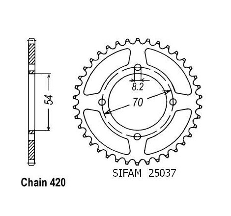 Corona C 70 1975-1980 - 420 - 38 Denti - Simile a JTR257