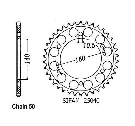 Corona Gpx 750 R 1986-1988 - 530 - 47 Denti - Simile a JTR502