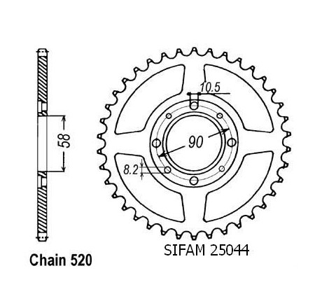 Corona Cm 250 Cc 1982-1985 - 520 - 30 Denti - Simile a JTR279