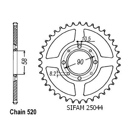 Corona Cm 250 Cc 1982-1985 - 520 - 30 Denti - Simile a JTR279