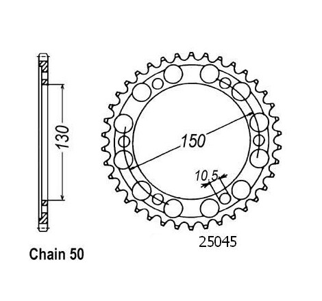 Corona Fj 1100 1984-1985 - 530 - 41 Denti - Simile a JTR859