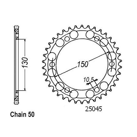 Corona Fj 1100 1984-1985 - 530 - 41 Denti - Simile a JTR859