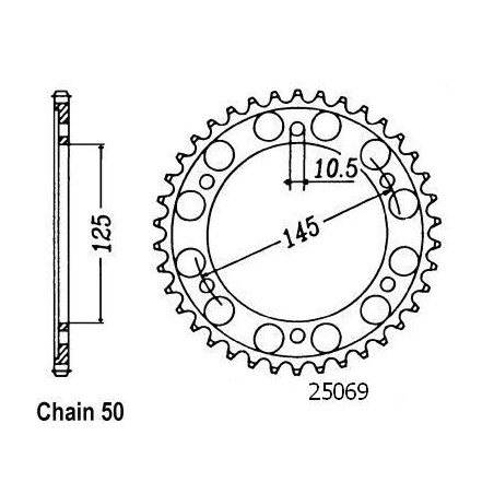 Corona Fzx 750 1986-1990 - 530 - 39 Denti - Simile a JTR865