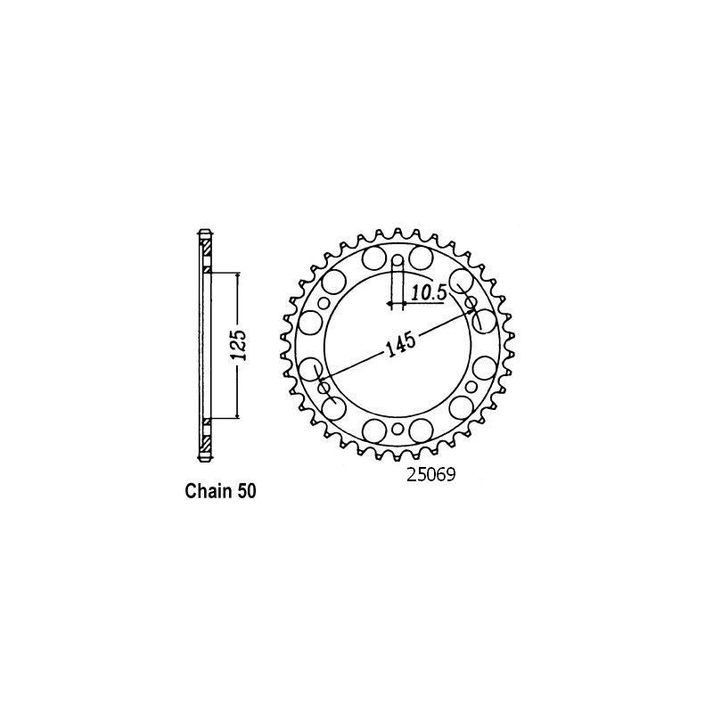 Corona Fz 750 Genesis 1987-1993 - 530 - 43 Denti - Simile a JTR865