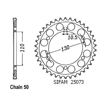 Corona Gpx 600 R 1988-1996 - 530 - 39 Denti - Simile a JTR479