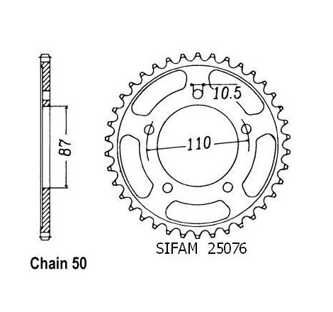 Corona Gsx 750 R 1988-1989 - 530 - 44 Denti - Simile a JTR829