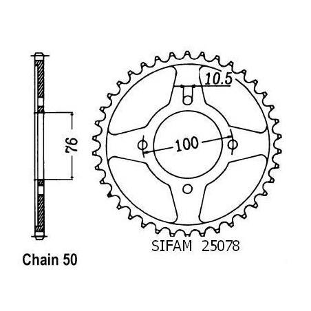 Corona Gsx 600 F Katana 1985-8 - 530 - 46 Denti - Simile a JTR824