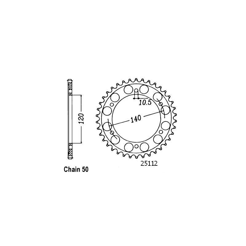 Corona Gsx-r 750 W 1996-1997 - 530 - 43 Denti - Simile a JTR499