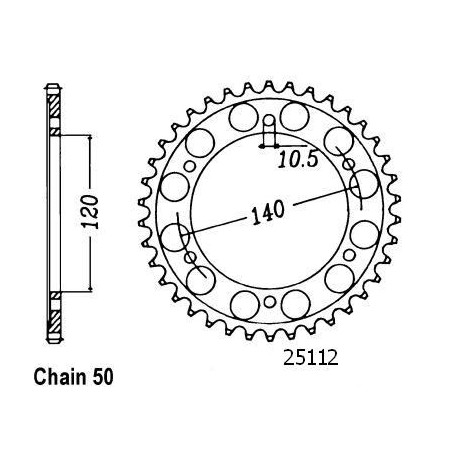 Corona Gsx-r 750 W 1996-1997 - 530 - 43 Denti - Simile a JTR499