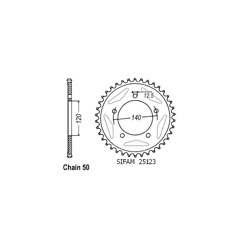 Corona Gsx 1400 2002-2006 - 530 - 40 Denti - Simile a JTR1797