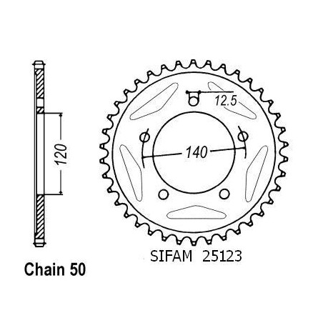 Corona Gsx 1400 2002-2006 - 530 - 40 Denti - Simile a JTR1797