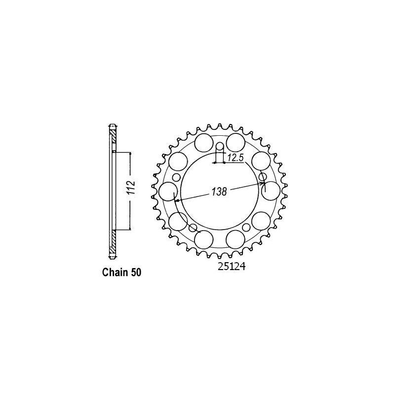 Corona Cb 1300 F 2003 - 530 - 39 Denti - Simile a JTR302