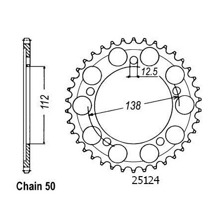 Corona Cb 1300 F 2003 - 530 - 39 Denti - Simile a JTR302