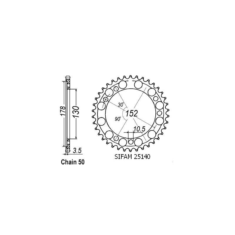 Corona Cagiva 900 Elefant Ie - 530 - 48 Denti - Simile a JTR729