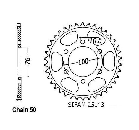 Corona Gsx-r 750 1990-1992 - 530 - 43 Denti - Simile a JTR816