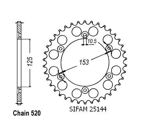 Corona 600 Xr 1991-2001 Acciaio- 520 - 45 Denti - Simile a JTR288