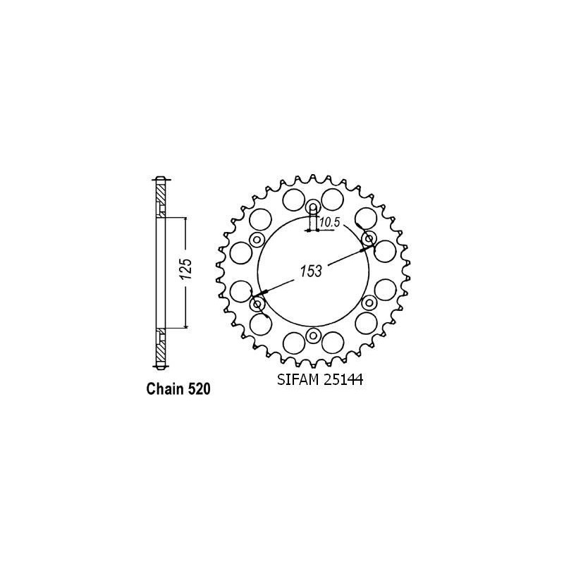 Corona 600 Xr 1991-2001 Acciaio- 520 - 45 Denti - Simile a JTR288