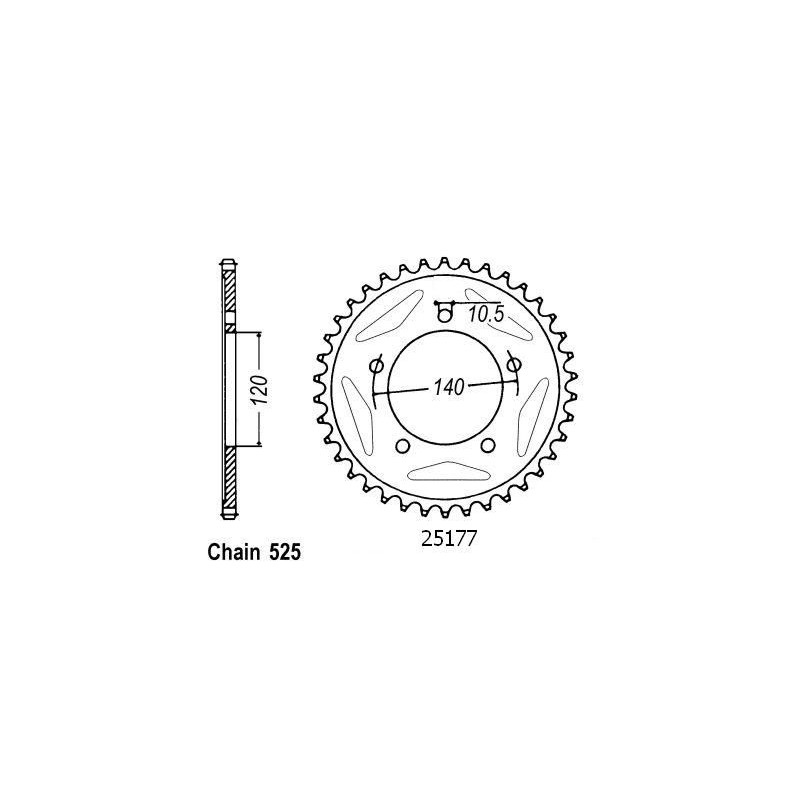 Corona Gsx-r 600 2006-2007 - 525 - 43 Denti - Simile a JTR1792