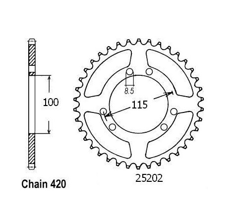 Corona Gilera 50 Gsm 1999 - 420 - 46 Denti - Simile a JTR2076