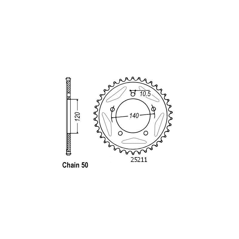 Corona Gsx-r 1000 2001-2006 - 530 - 42 Denti - Simile a JTR1800