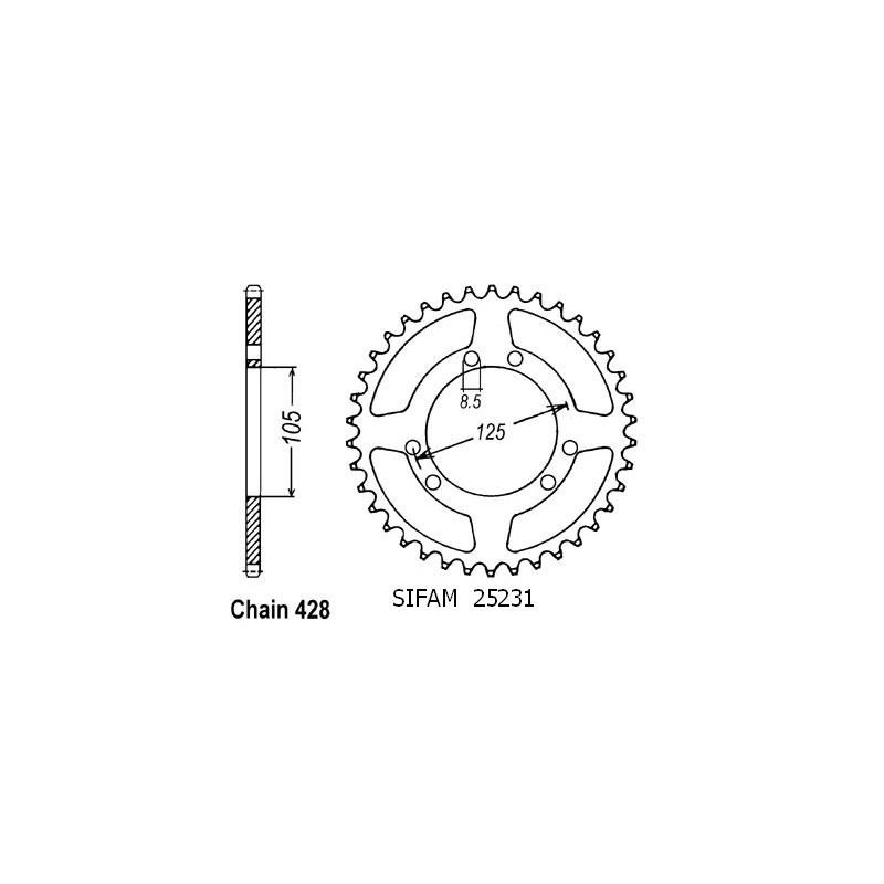 Corona Hm CRM 50 - 428 - 60 Denti - Simile a JTR1134