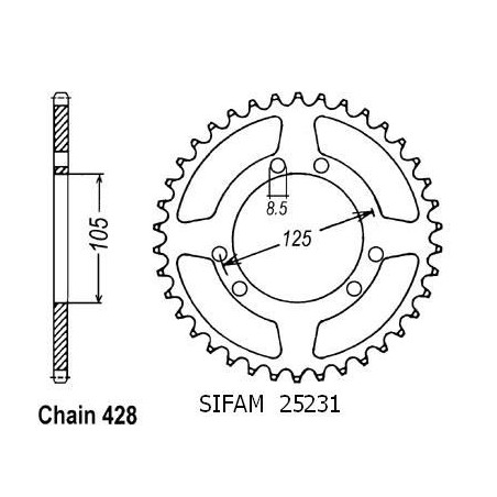 Corona Hm CRM 50 - 428 - 60 Denti - Simile a JTR1134