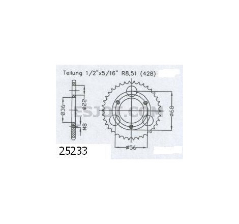 Corona Adly Silver Fox - 428 - 28 Denti - Simile a JTR5233