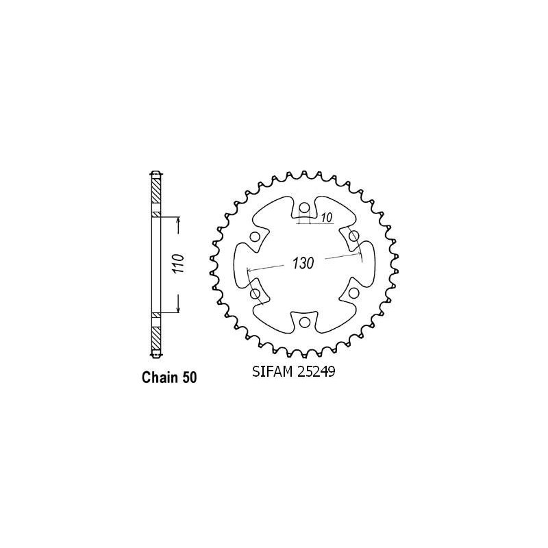 Corona Bombardier Ds650 2004 - 530 - 36 DDenti - Simile a JTR1421