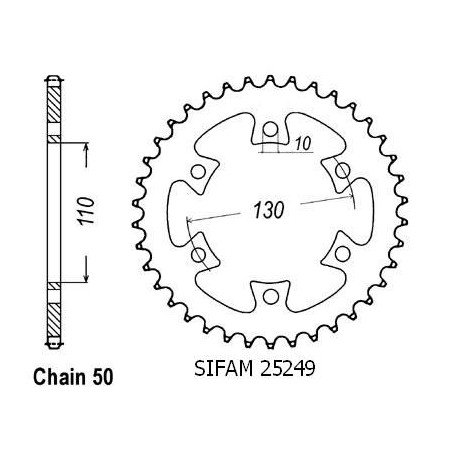 Corona Bombardier Ds650 2004 - 530 - 36 DDenti - Simile a JTR1421