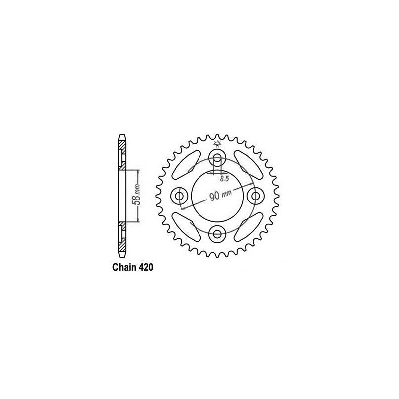 Corona Anf 125 Innova 2003 - 420 - 35 Denti - Simile a JTR212