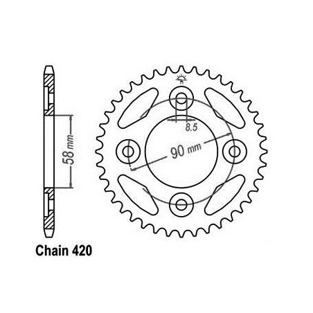 Corona Anf 125 Innova 2003 - 420 - 35 Denti - Simile a JTR212