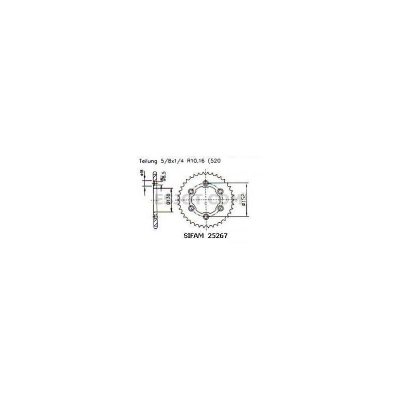 Corona All Aprilia Alu Rxv/Sxv - 520 - 47 Denti - Simile a JTA706