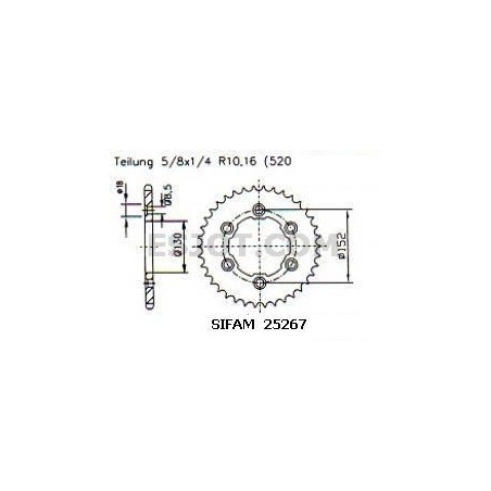 Corona All Aprilia Alu Rxv/Sxv - 520 - 48 Denti - Simile a JTA706