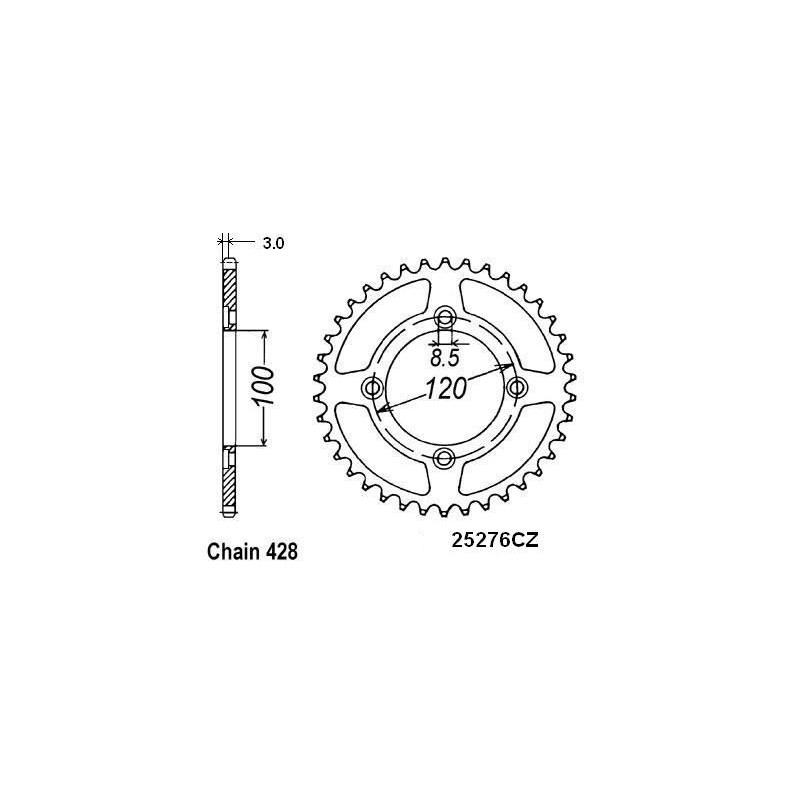 Corona Beta 50 Rr 2005-2008 4 Fori - 428 - 52 Denti