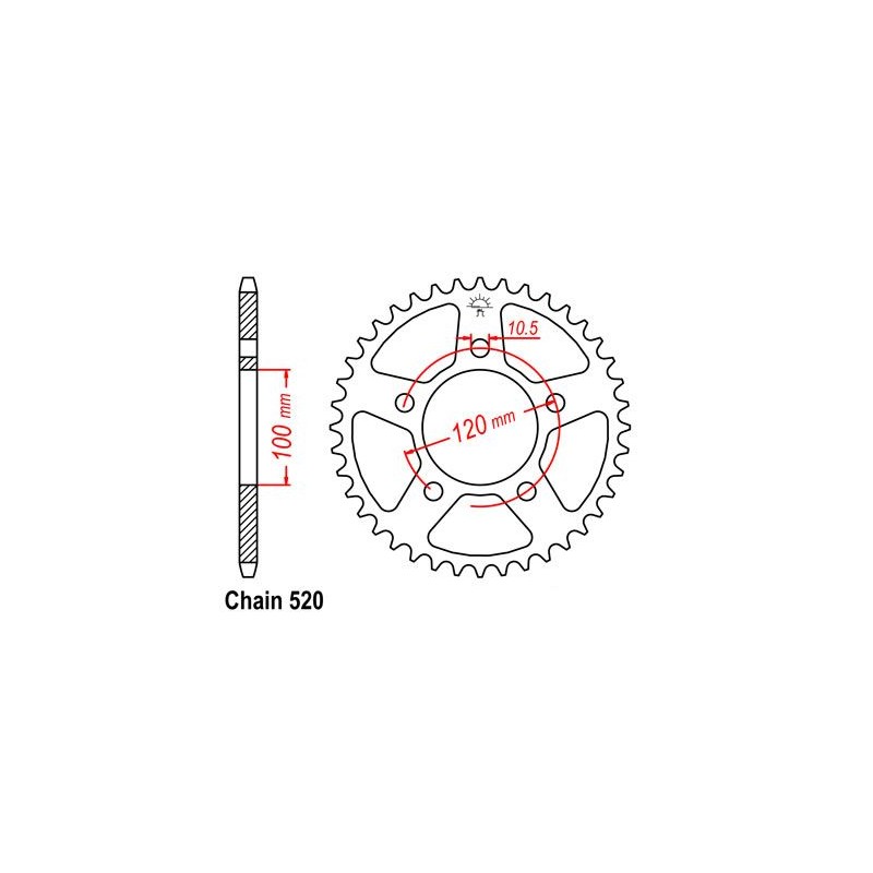 Corona All Bmw G650 X-Moto - 520 - 47 Denti - Simile a JTA703