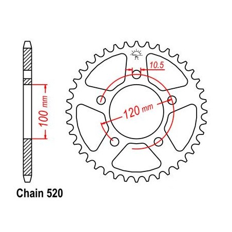 Corona All Bmw G650 X-Moto - 520 - 47 Denti - Simile a JTA703