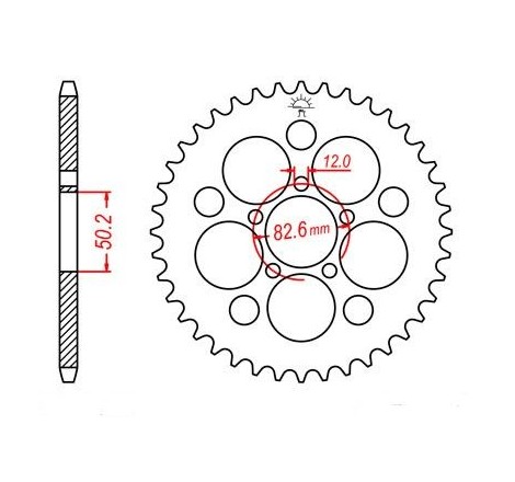 Corona Harley Xlh 883/1200 S idem 27082cz48 - 530 - 48 Denti - Simile a JTR7086