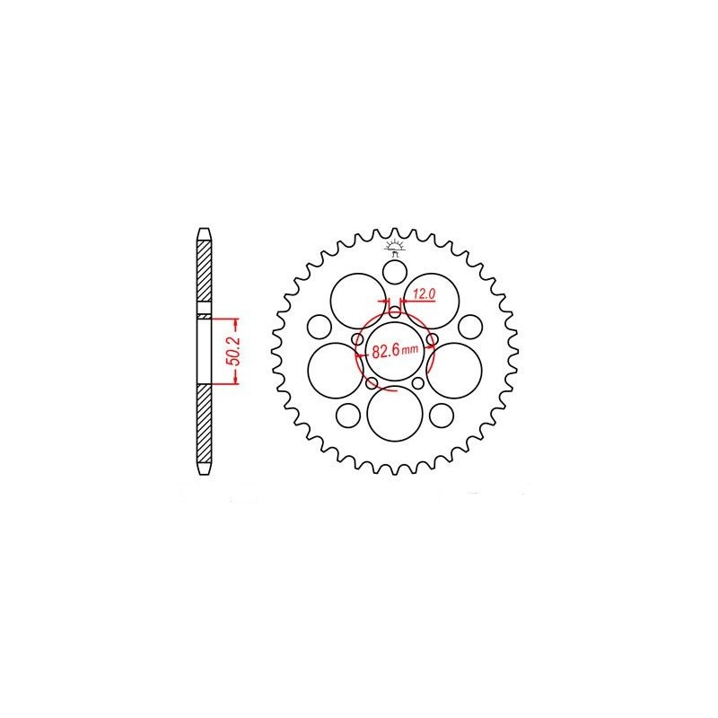 Corona Harley Xlh 883/1200 S idem 27082cz48 - 530 - 48 Denti - Simile a JTR7086