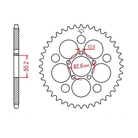 Corona Harley Xlh 883/1200 S idem 27082cz48 - 530 - 48 Denti - Simile a JTR7086