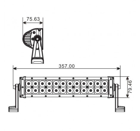 Proiettore 24 LED Quad 72 W