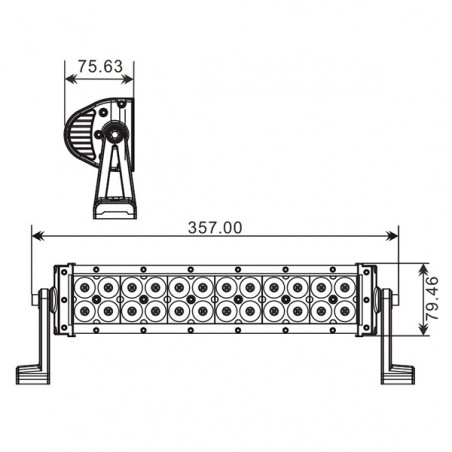 Proiettore 24 LED Quad 72 W